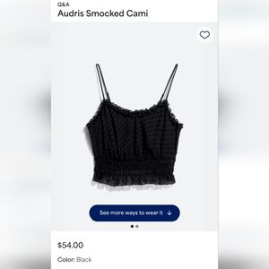 Elegant Black Smocked Cami